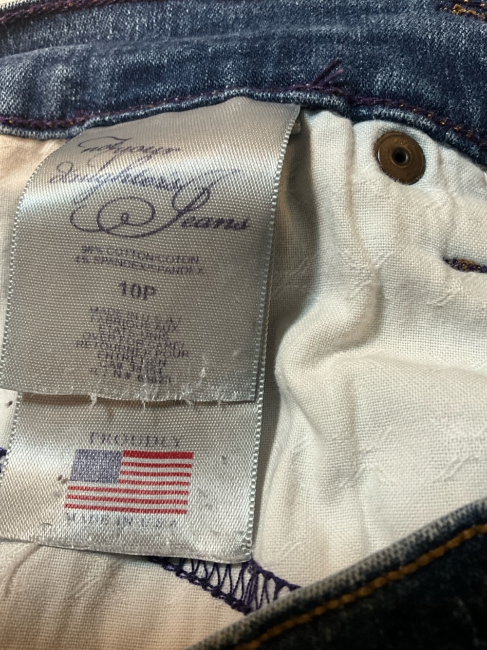 Not Your Daughter’s Jeans 10 Petite High Rise Blue Wash Denim Straight Leg - Picture 3 of 6